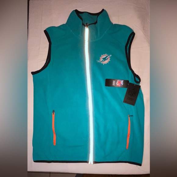 NWT NFL MIAMI DOLPHINS  VINTAGE COLLECTION VEST - Picture 7 of 7